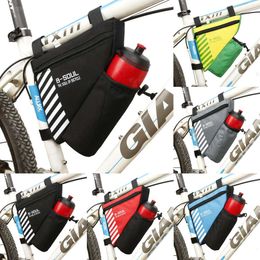 New Panniers Bags Triangle Cycling Bicycle Bags 2022 Waterproof Bike Triangle Bag Storage Mobile Phone MTB Bike Bag Pouch Frame Water Bottle Bag