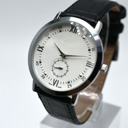 Drop 40mm Ultra-thin dials small three needle leather band quartz luxury men designer watch gold case mens w202W
