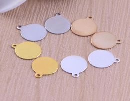 Whole Copper Blank Stamping Tags Charms Round 4 colors copper round charm pendant for handmade jewelry DIY parts8011282