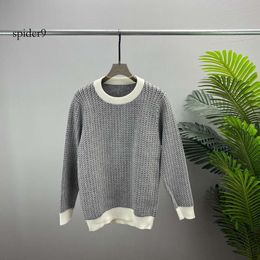 мужской свитер Модный европейский пуловер с круглым вырезом и лоскутным узором с буквенным принтом, топ унисекс