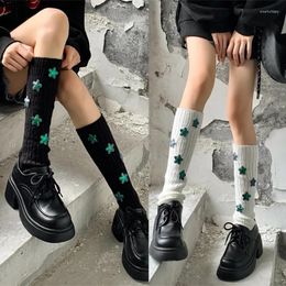 Women Socks Ribbed Knit Leg Warmer For Y2K Harajuku Star Patches Cover Calf 37JB