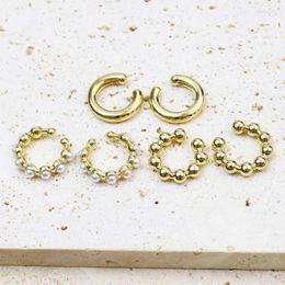 Hoop Earrings 10 Pairs Classic Jewellery Ear Cuff Retro Style Gold Plated Women Party Gift 30798