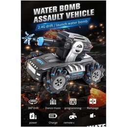 Remote Control Tank Can Launch Water Bomb Armoured Car Childrens Day Gift Toy Watch Sensor Distant Controls Vehicles Drop Delivery Dhbkg