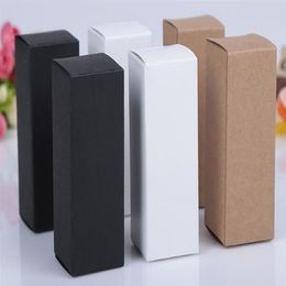 100pcs 10ml 20ml 30ml 50ml 100ml White Black Kraft Paper packaging Box Dropper Bottle Cosmetics Party Gift tubes cardboard Boxes Z2604