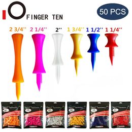 Golf Tees 50 Pcs Training Golf Tees Plastic for Driver Mixed 32mm 39mm 45mm 51mm 58mm 70mm Golfer Practice Accessories Drop 231212