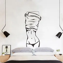 Wall Stickers Sexy Girl Personality Beauty Art Painting Living Room Bedroom Background Home Decoration