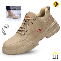 Safety Shoes Waterproof Wrok Safety Shoes For Men Summer Breathable Indestructible Boots Non-slip Industrial Construction Shoes Male Footwear 231211