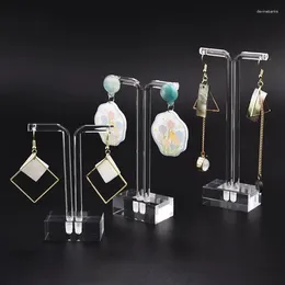 Jewelry Pouches Fashion Style Clear Acrylic Earrings Display Holder T Shape Stud Drop Showcase