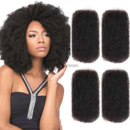 Parrucche sintetiche Capelli Remy Afro crespi Capelli sfusi per intrecciare 1 pacco 30 g/pz Trecce di colore naturale Capelli senza trama Dreadlocks Crochet Bulks 3PCL240124