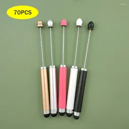 Metal Rod Personalised DIY Ballpoint Pen 3 In 1 Touch Capacitive Pull Cap Wholesale