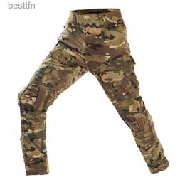 Men's Pants New Men Camouflage Military Tactical Pants Army Military Uniform G3 Trousers Airsoft Paintball Combat Cargo PantsL231212