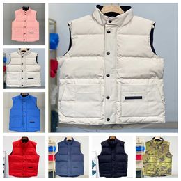 Men's Vests Puffer Jacket Mens Designer Vest Woman Sweatshirt Outdoor Sleeveless Feather Luxury Loose Coat Fashion Long Sleeve Zipper Badges Men Downs 1GNO