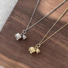 Pendants KOFSAC Exquisite Lily Of The Valley Pendant Necklace For Women Cute Elegant 925 Sterling Silver Flower Necklaces Lady Gift