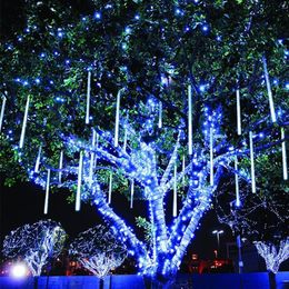 30CM Led Meteor Shower Rain Tube Garland Outdoor Light String Christmas Decor for Home Christmas Ornament Navidad Natal New Year276E