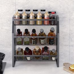 Storage Bottles & Jars 3 Tier Spice Rack Bathroom Kitchen Countertop Shelf Holder Organizer Hanging Racks Seasoning304f283Y