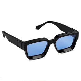 Millionaire Sunglasses for Mens Z1165W Black Blue frame classic million men glasses wild square deep section fashion personality o232L