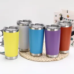 Water Bottles 20oz Stainless Steel Vacuum Car Cup Insulation Spray Cold Beer Leakproof Portable Outdoor Ice Cream Kettle