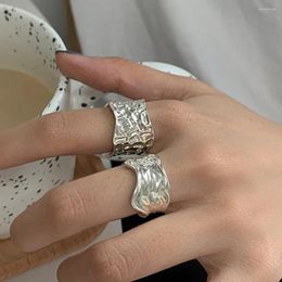 Cluster Rings BF CLUB 925 Sterling Silver Ring For Women Big Dot Wide Finger Open Vintage Handmade Allergy Party Birthday Gift