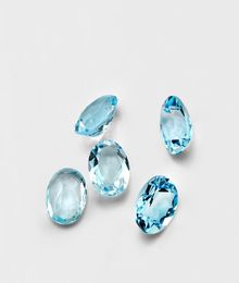 20pcs Oval 35mm 46mm 57mm High Quality Eye Clear Good Brilliant Cut 100 Natural Sky Blue Topaz Loose Gemstones For Gold Silv7802349