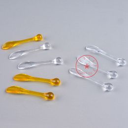 Colourful Plastic Smoking Waterpipe Nails Straw Shovel Scoop Herb Tobacco Oil Rigs Cream Dabber Spoon Bubbler Bongs Tips Snuff Snorter Sniffer Dispenser Holder DHL