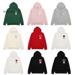 mens emi sweaters designerTowel Big Love Embroidered sweater 2023 Early Autumn Unisex Casual Loose Heart Hooded Pocket Tops