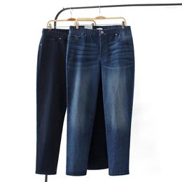 Women's Jeans Stretch Women Oversize Denim Straight Pants Elastic High-waisted Vintage Female Skinny Casual Trousers Pencil