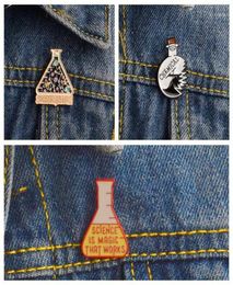 QIHE JEWELRY Science Bitch Pins Brooches Badges X Science Is Magic That Works Experiment Cup Lover Gift14835829
