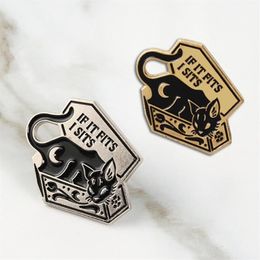 Pins Brooches Cat Storey Meowth Super Lovely Lazy In Box IF I FITS SITS Hard Enamel Cartoon Animal Lapel Pins Jewelry1335t