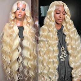 Synthetic Wigs 38 Inch 613 Honey Blonde Color Wig 180% HD Transparent Body Wave 13x6 Frontal Hair Wig For Women 13x4 Lace Front WigL240124