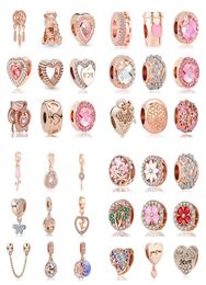 New Popular 925 Sterling Silver Original Rose Gold Dream Catcher Tree of Life Diy Beads for Charm Bracelet Fashion Accessories6517859