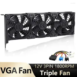 Computer Coolings Gdstime 92mm Triple Fan 3pin/IDE 4 Pin Power Supply Universal VGA Cooler CPU Chassis Radiator Graphics Card