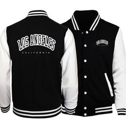 Men's Jackets Los Angeles California USA City Retro Letter Mens Clothes Loose Fashion Baseball Uniform Outdoor Biker Travel Coat Men's Jacket 231211