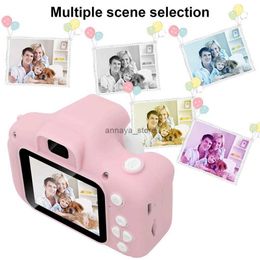 Toy Cameras New Pink Mini Children'S Cartoon Camera Photo Video Small Cartoon Mini Camera Boys Girls Birthday Gift Outdoor ToysL231212L23116