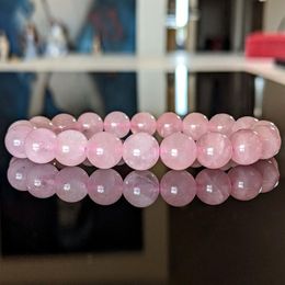 MG1161 Natural 10 mm MADAGASCAR Rose Quartz Bead Bracelet For Men or Women High Quality Natural Crystal Bracelet154d