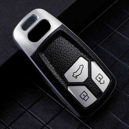 Leather TPU Car Remote Key Cover Case Shell for Audi A4 B9 A5 A6L A6 S4 S5 S7 8W Q7 4M Q5 TT TTS RS Coupe Styling Accessories