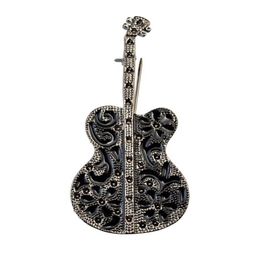 Whole- Fashion Broches Guitar man Brooch Musical Instrument Brooches Corsage Dress Gift Accessory Unisex Brooch230M