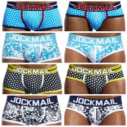 Cotton Men Underwear Fashion Printing Briefs Classic Low Waist Boxer Shorts Breathable Male Underpant Casual Trunks Gay