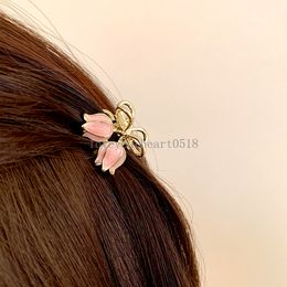 Small Tulip Flower Hair Clip Mini Clips Sweet Side Bangs Clips For Women Girls Elegant Headwear Fashion Hair Accessories