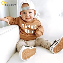 Clothing Sets Ma Baby 03Years Toddler born Infant Boy Clothes Letter Long Sleeve Tops Pants Casual Outfits Tracksuit 231211