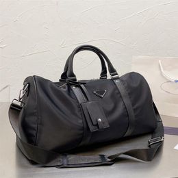 Large capacity Men Fashion Duffle Bag Triple Black Nylon Travel Bags Mens Handle Luggage Gentleman Business Tote with Shoulder Str282c