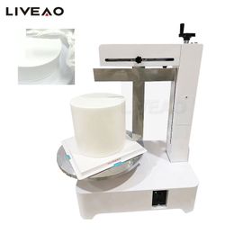 Birthday Cake Cream Icing Coating Machine 4-14 Inch Semi Automatic Wedding Cake Butter Spreading Daubing Filling Equipment