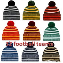 2020 Sideline Beanies Beanies Hats American Football 32 teams Beanies Sports winter knit caps Beanie Skullies Knitted Hats drop sh4288894