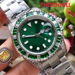 Men's automatic mechanical sports wrist watch 40mm sapphire anti-scratch mirror Iced Out Hip Hop Bling Diamonds Mens Busine259i