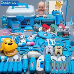 Tools Workshop Children's Doctor Toy Set Girl's House Stethoscope Nurse's Injection Baby's Kit Kids Dentist Game 231211