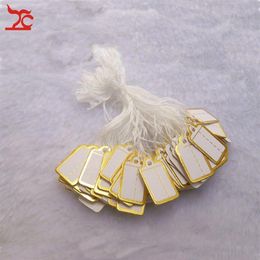 Jewellery Shop Tool Jewelry Display 200 pieces Small Tie-on TAG Gold Label Label for Jewelry s 250J