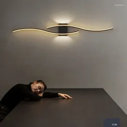 Wall Lamps Modern Minimalist Strip Lamp Creative Bedroom Study Bedside Living Room TV Sofa Background LED Light Luxury