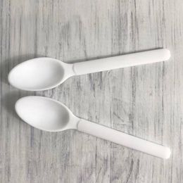 Disposable round spoon ice cream spoon soup scoop Cake dessert fruit salad milk spoon