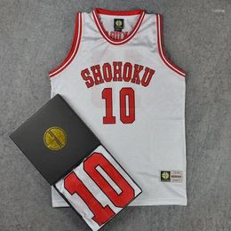 Men's Tank Tops Cosplay Costumes Shohoku NO1-15 Sakuragi Hanamichi School Basketball Team Jersey Shirt Sports Wear Uniform White