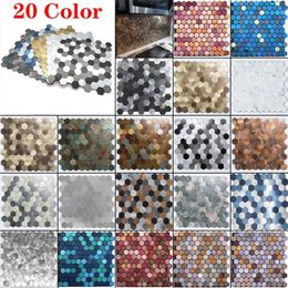 Wall Stickers Mosaic Sticker Tile Peel and Stick Self Adhesive Waterproof Panel Kitchen Bathroom Backsplash Background Decor Decals y231212