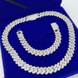 Product Iced Out Sterling Silver for Jewellery Making Vvs Moissanite Miami Cuban Link Chain